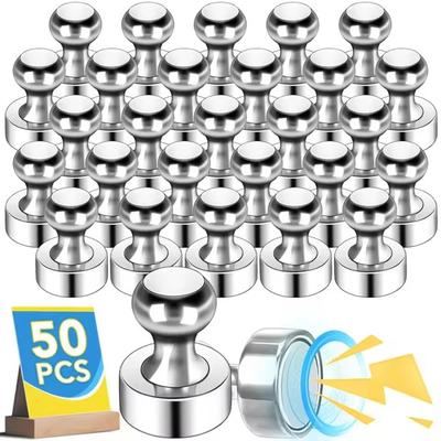 1-50Pcs Super Strong Neodymium Magnet Pushpin for Refrigerator Whiteboard Magnetic Pushpins Sucker Thumbtack Magnets Push Pins