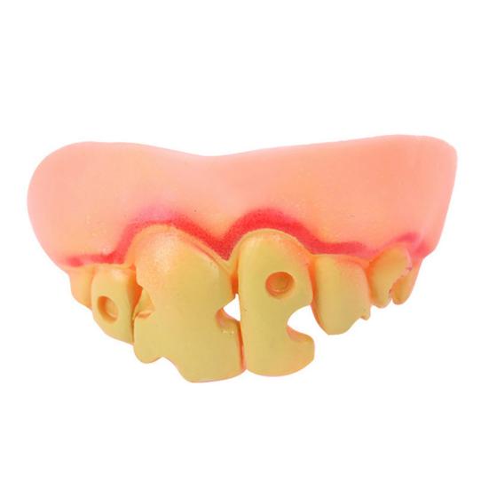 4Pcs/Set Halloween Fake Teeth Buckteeth Braces Cosplay Party Prank Trick Toy