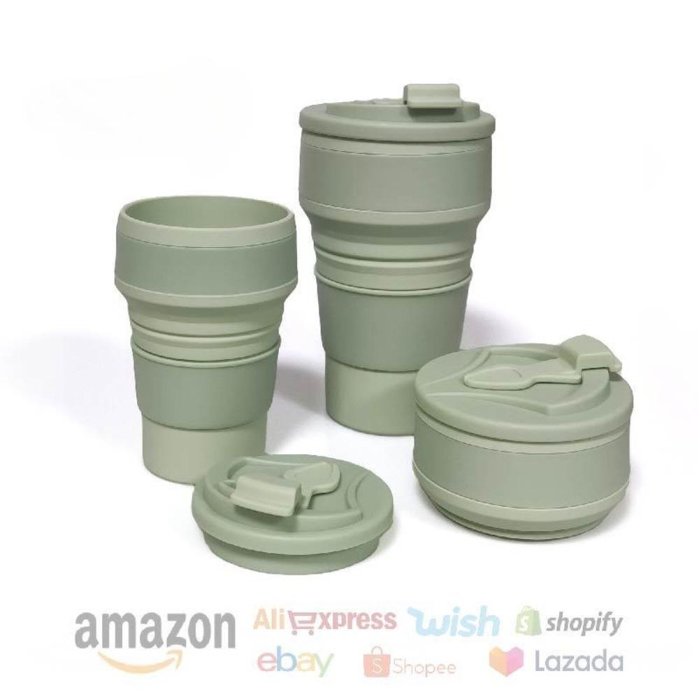 Portable Silicone Collapsible Cup | Creative Travel Folding Mug for Camping & Outdoor | Retractable Rinse Cup