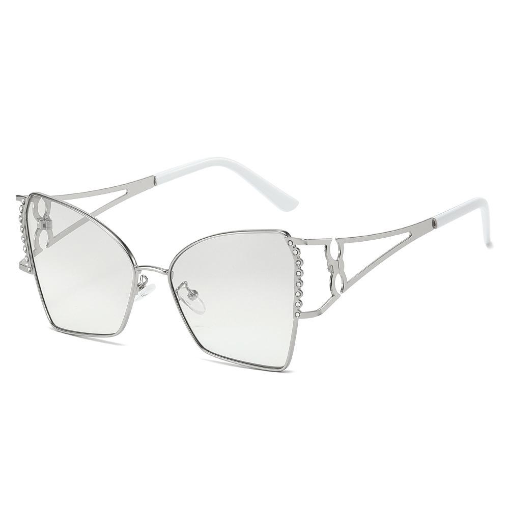 Luxury Fashion Diamond Gradient Polygonal Women Sunglasses  Personality Hollow Design Street Casual Men Sun Glasses Uv400