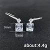BELLA BOX Luxury Silver Color Crystal Square CZ Dangle Earrings For Women Simple Versatile Design Female Earrings Statement Jewelry