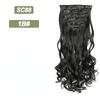 MISSQUEEN Long Wavy Ombre Hair Extensions 16 Hairpins Clipped In The Hair Extensions To Synthesize A Heat Resistant Thick Wig