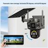 Solar-Powered Outdoor Three-Screen HD Night Vision Camera for Remote Orchard Monitoring