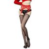 Summer Ultra-Thin Stockings Sexy Black Silk Suspenders One-Piece Female Lace Bowknot Erotic Open Crotch Stockings