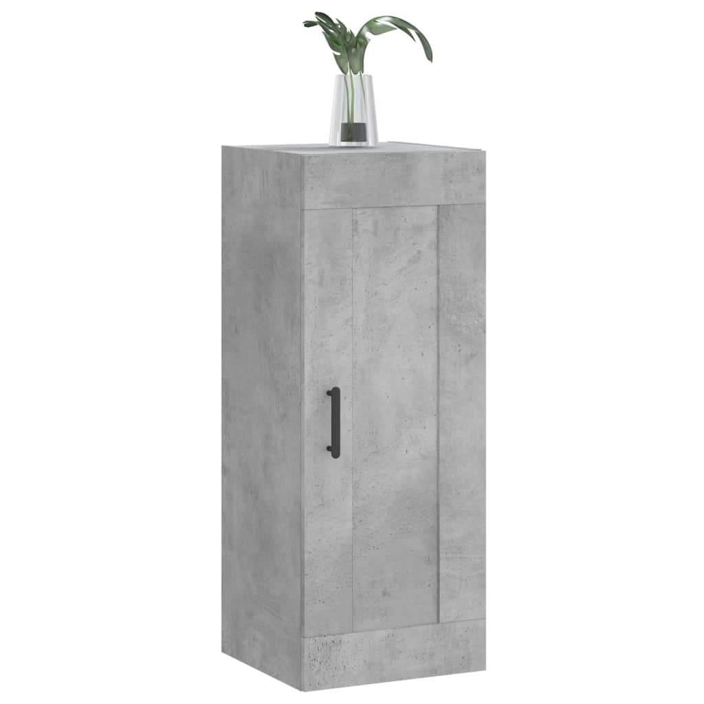 Wall Mounted Cabinet Concrete Grey 34.5 x 34 x 90 cm Particleboard