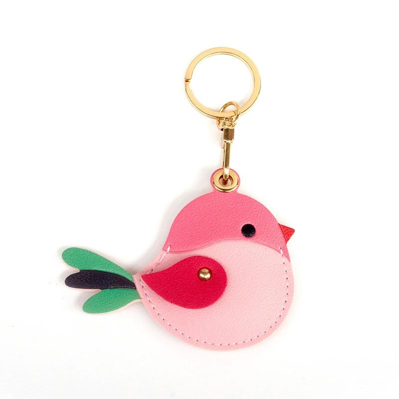 1PC Bag Hanging Decor Gift Accessories Keyring Anti-Scratch Sparrow Cute Access Card Cover Car Keychain