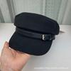 Retro woolen flat hat female early autumn face small octagonal beret newsboy painter hat equestrian hat
