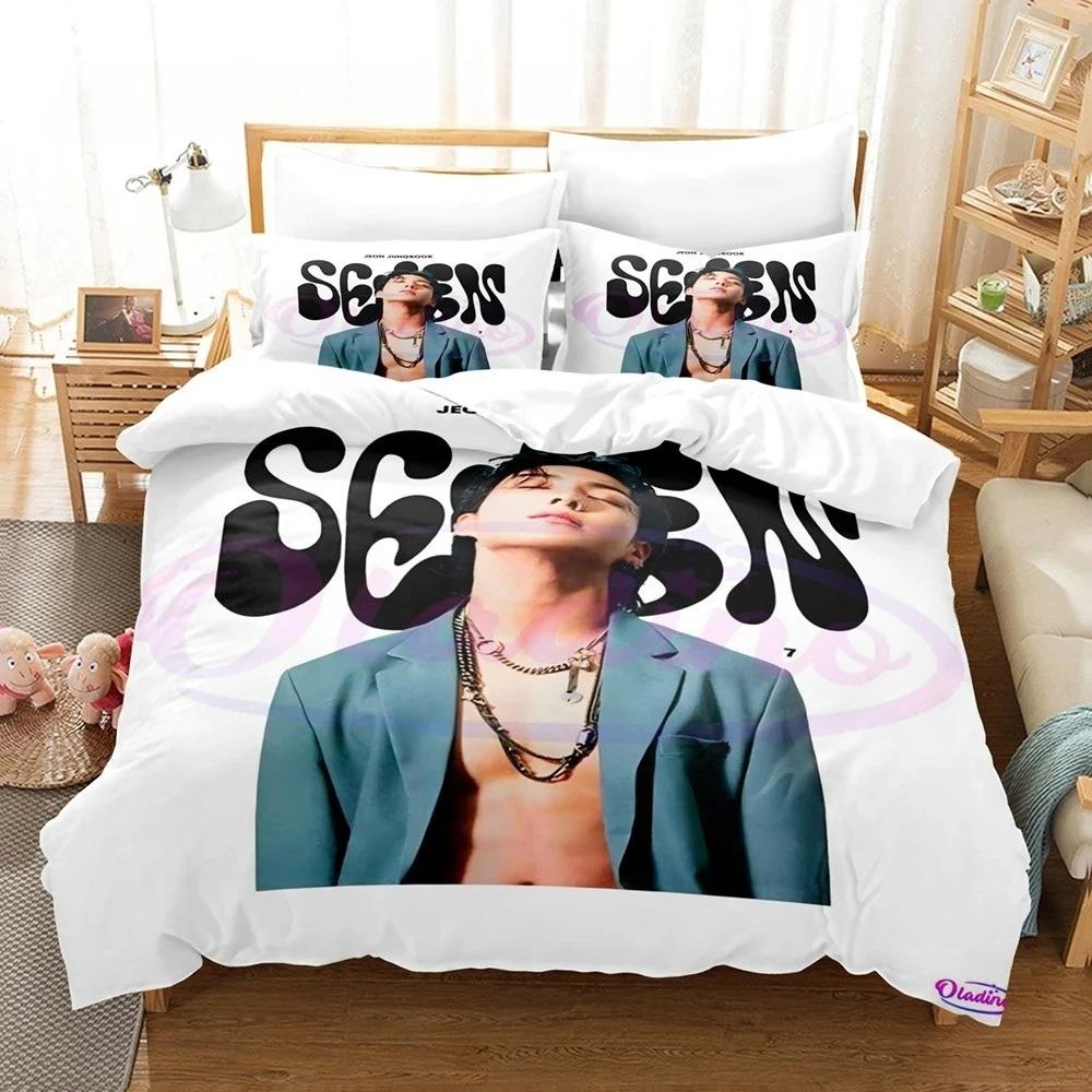 Jeon Jung Kook Album Bettwäsche Set Einzelbett Twin Full Queen King Size Bettwäsche Set Aldult Jungen Schlafzimmer Bettbezug Sets