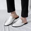 Fashion White Men’s Half Shoes For Men Shoes Mules Casual Designer Shoes Fashion Loafers Luxury Black Slippers 2024 Zapatillas Hombre