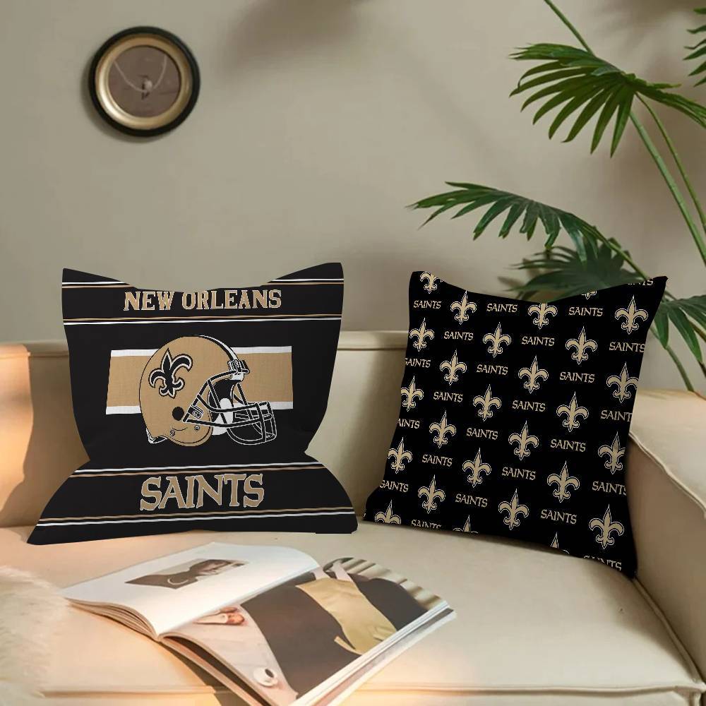 N-New O-Orleans S-Saints Pillow Anime Pillow Sofa Bed Head Pillow Cover Cushion Cover 45X45 Cm Fashion