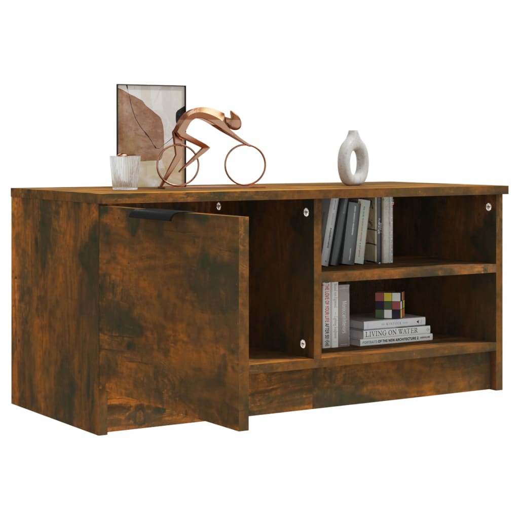 TV Cabinet Smoked Oak 80 x 35 x 36.5 cm Engineered Wood