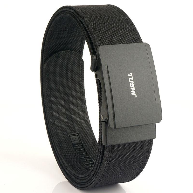 

4.3 Thickened Gun Hanging Double-layer Nylon Cloth Belt All-matching Casual Outdoor Trousers Automatic Buckle Men s 120cm чёрный