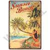 Beach Tin Sign Plaque Metal Summer Sign Metal Plate Wall Decor For Beach Bar House Surf Club Decorative Iron Painting Poster