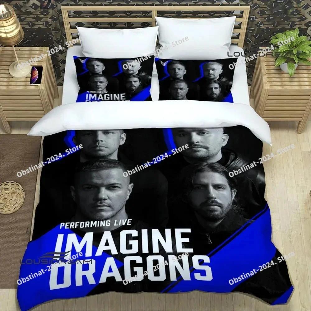Rock Band Imagine Dragons Bedding Set Print With Pillowcase Bed Duvet Cover Soft Single Double Queen Super King Size Luxury Gift