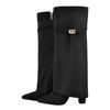 Elegantes Botas de Tacón Alto hasta Media Pantorrilla con Hebillas Metálicas para Banquetes Formales, Botas de Montar con Estilo para Mujer, Botas de Vestir de Tacón Grueso
