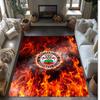 Southampton Football Print Crystal Velvet Rug, Comfortable Water Absorbent Non Slip Indoor Floor Carpet