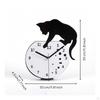 Wanduhr mit Katzen-Silhouette Künstlerisch Analog
