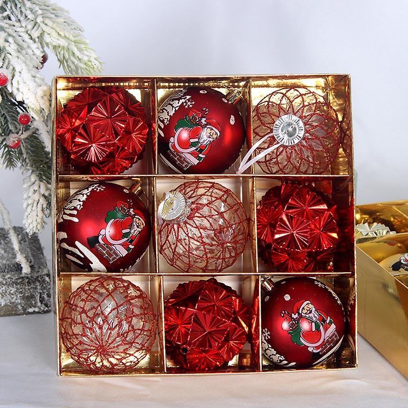 Kerstballen, 30 stuks, 6 cm, kunststof kerstballen, kerstdecoratie met kerstboomversiering, traditioneel thema, donkerblauw en wit, kerstboomballen, decoraties voor Kerstmis