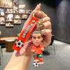 Pandantiv Chei, Suport Chei Figurină Vedetă Fotbal cu Șnur, Pandantiv Geantă pentru Rucsacuri Genți de Mână Mașini Portofele