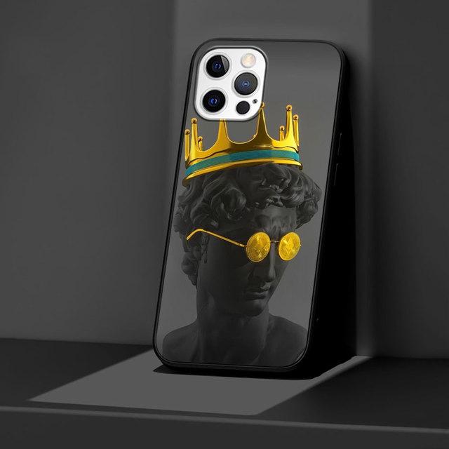 

Забавный художественный эстетический черный чехол David для Apple Iphone 11 13 12 Mini 14 Pro Max Xr 7 8 Se Xs 6 6s Plus 5 5S, силиконовый чехол для телефона iPhone 11 Pro