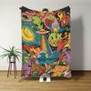 Pc Retro Owl Thin Blanket - Lightweight Flannel Throw for Sofa, Bed, Travel Livingroom and Bed - Digital Printing Fleece Blanket