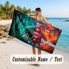 Custom Name Large Beach Towel,One Piece Quick Absorbent Towel For Outdoor Travel Poolside