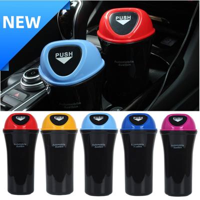 Car Trash Can Portable Dustbin With Lid Leak-proof Auto Trash Bin For Automotive Home Bedroom Office Garbage Storage