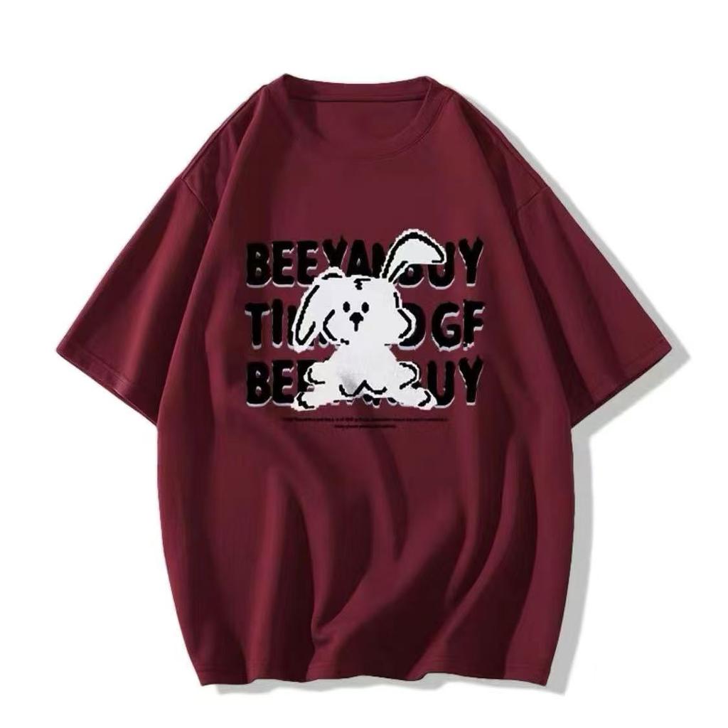 Sommer Damen Neues Cartoon-Druck Kurzarm-T-Shirt Lockere Oberteile