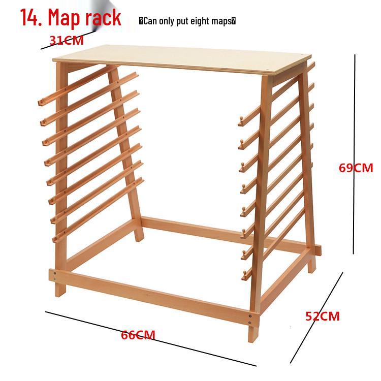 Montessori Beech Wood Map Puzzle & Flag Set for Classroom Display
