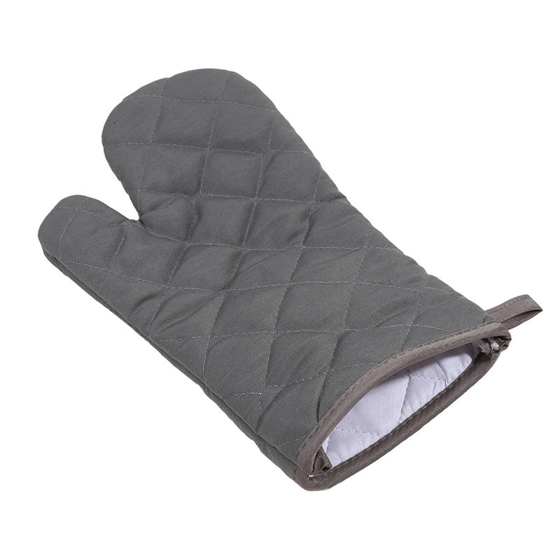 1PC Heat Resistant Oven Mitts Kitchen Gloves Microwave Safe Long Anti Scalding Cloth Mittens For Cooking Baking Solid Color Protective Gear