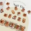 100pcs Capybara Miniatures Animal Figurines Garden Landscape Dollhouses Desk Ornaments DIY Craft Nail Charms Decoration