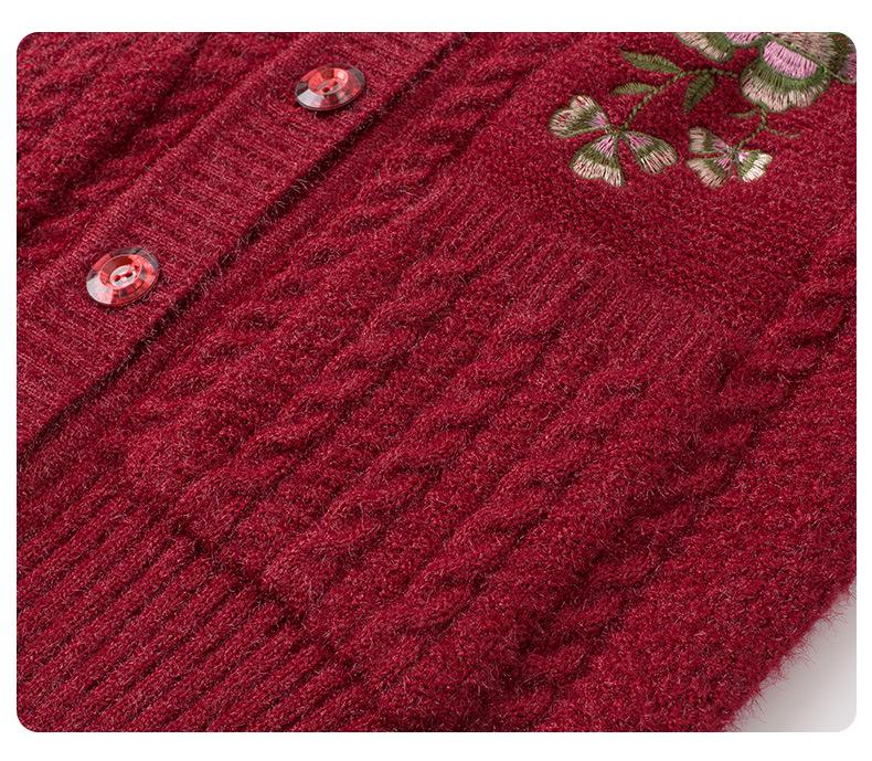 Oma-Stil: Dicker Strick-Cardigan mit Revers & Pullover für ältere Damen - Perfekt für Herbst, Winter & Frühling