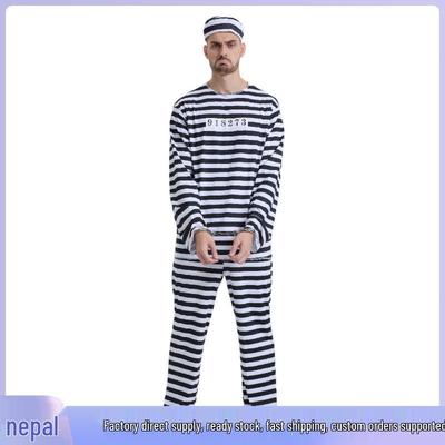 Halloween-Gefangenen-Cosplay-Kostüm für Paare – Perfekt für Bühnenauftritte