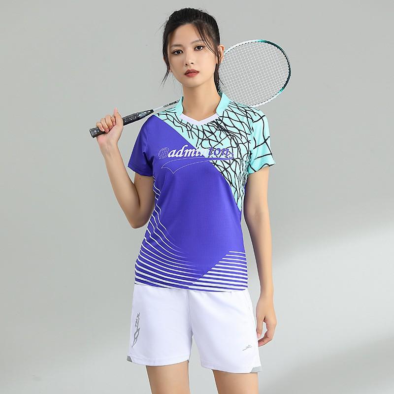 Men Women Badminton Sport T-Shirt Short Sleeve Quick Dry Athletic Wear Training Jersey