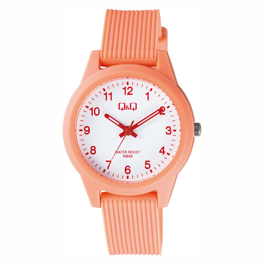 CITIZEN Analog Urethane Q&Q Women's Watch, Waterproof, Strap, Orange, V01A-024VK