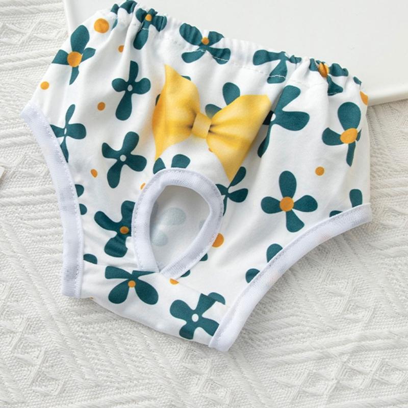 Dog Diaper Breathable Dress Female Pants Panties Shorts Reusable Doggies Period Diaper Incontinence Washable
