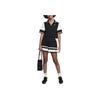 Nike Colorblock Polo Korte Mouw Sport Casual T-shirt Dames Tops Zwart Wit FV0188-010