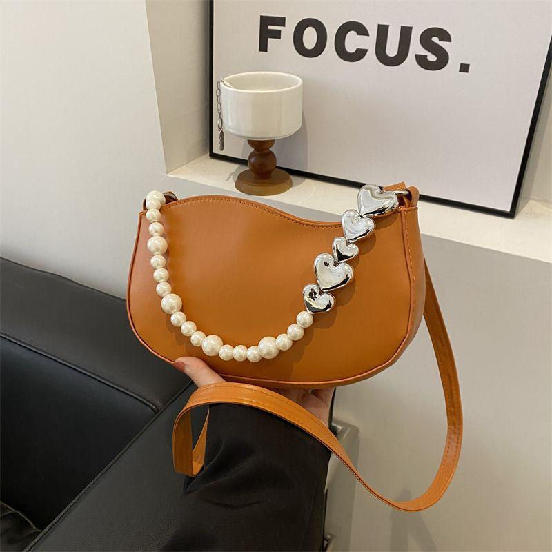 Premium Pearl Small Bag Women's 2025 New Korean Version Niche Design Fashion Shoulder Underarm Bag Chain Messenger Bag