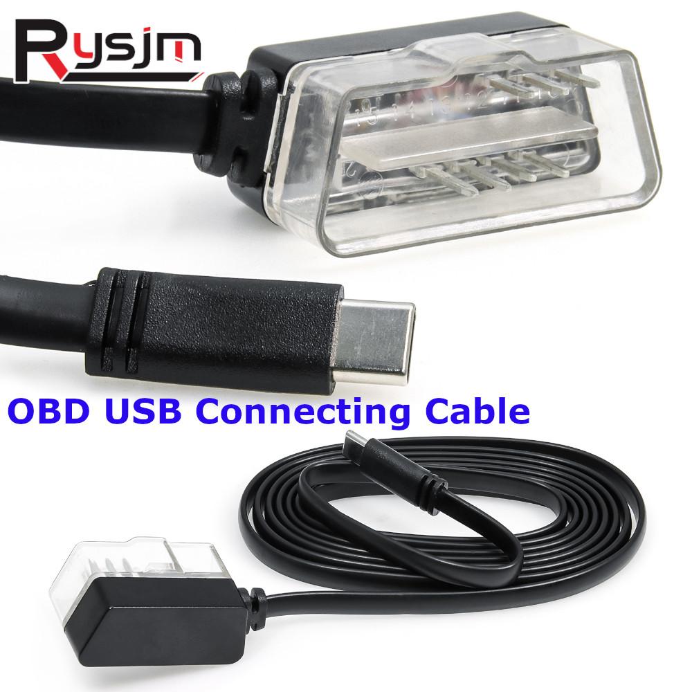 1PC Obd2 Cable Mini Usb OBDII 2 7 Pin To Mini USB Connection Cable For Car HUD Head Up Display Hud OBD Cable