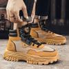 Spring Fashion Men Motorcycle Boot Comfort Breathable Yellow Men's Boots Platform Work Boots Man Ankle Boots Botas Para Hombre