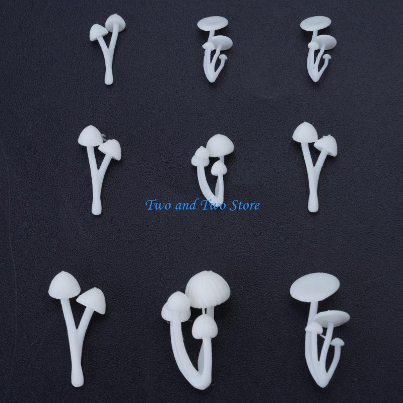 HX6F Plastic Small Rose Handmade Mini Mushrooms 3D Resin Mold Filler Epoxy Resin Filling Materials Filling Model Jewelry