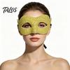 Adjustable Party Masks Halloween Half Face Masquerade Mask, Pearl Decor Venetian Luxurious Evening Elegant Costume Accessory for Stage Show