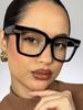 Fashion Oversized Glasses Frame Women Men Big Face Vintage Glasses Large Size Optical Spectacle Frame Unisex Accessories