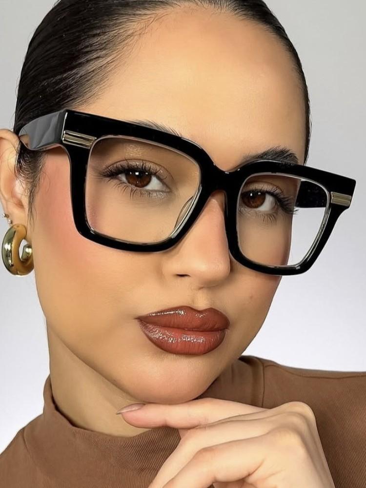 Fashion Oversized Glasses Frame Women Men Big Face Vintage Glasses Large Size Optical Spectacle Frame Unisex Accessories
