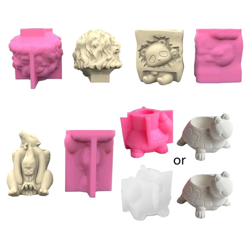 Flower Pot Silicone Mold Concrete Cement Flowerpot Mold Plaster Mold Cup Epoxy Resin Mold Home Decor