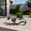 Dachshund Lover Gift Rustic Metal Garden Statue, 3D Sculpture, Weatherproof Unique Birthday Present Decor for Patio Lawn Yard Porch Table, Gifts