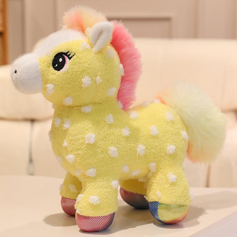 Colorful Unicorn Doll Plush Toy Foal Doll Children Soothing Rag Doll Girl Birthday Gift