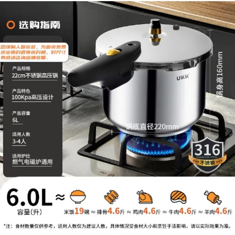UKK 316 Stainless Steel Explosion-Proof Pressure Cooker