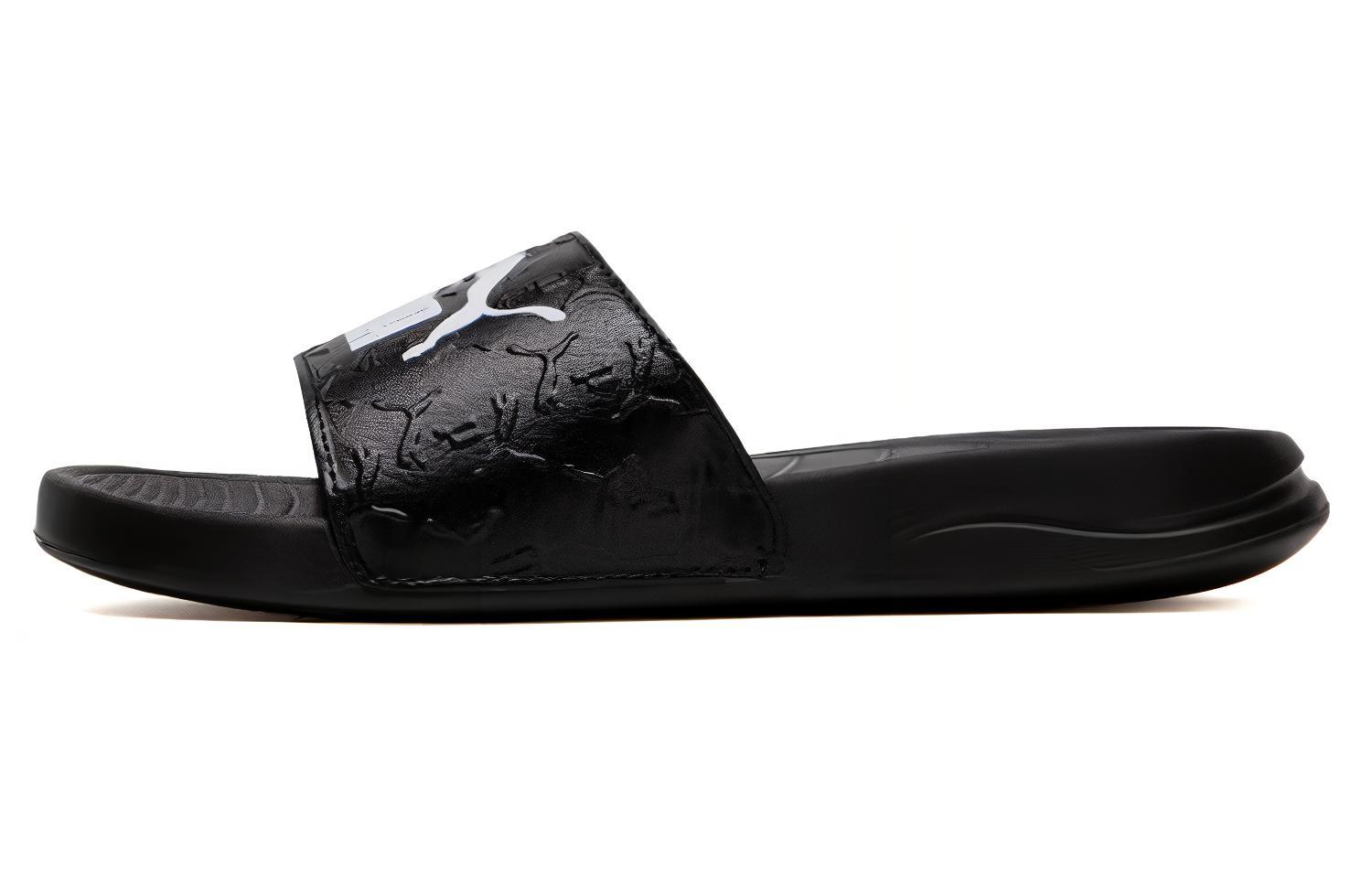 PUMA Popcat 20 Superlogo Slides Black White 35.5