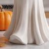 Outdoor Halloween Yard Decor Cute White Ghost Resin Statue, Big Eyes Figurine, Tabletop Decor, Gift for Friends Spooky Indoor Fall Harvest Ornament